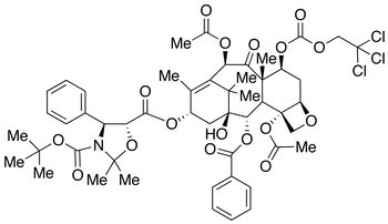 13-{[(3-t-Boc)-2,2-dimethyl-4S-phenyl-1,3-oxazolidin-5R-yl]formyl}-7-O-(2,2,2-trichloroethyl)oxy]carbonyl) Baccatin III - Chemical structure and product image