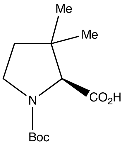 Boc-(2S)-3,3-dimethyl-2-pyrrolidenecarboxylic Acid - Chemical structure and product image