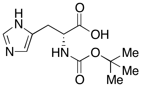 Nalpha-Boc-D-histidine - Chemical structure and product image