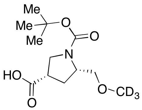 (3S,5S)-1-Boc-5-(methoxymethyl)pyrrolidine-3-carboxylic Acid-d3 - Chemical structure and product image