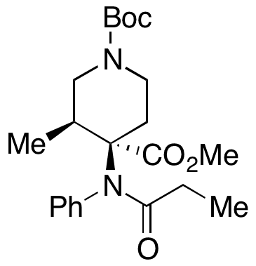 rac-1-t-Boc-3-methyl-4[N-(1-oxopropyl)-N-(phenylamino]isonipecotic Acid Methyl Ester - Chemical structure and product image