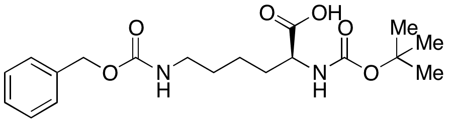 Boc-Lys(Z)-OH N-Phenylmethoxycarbonyl - Chemical structure and product image