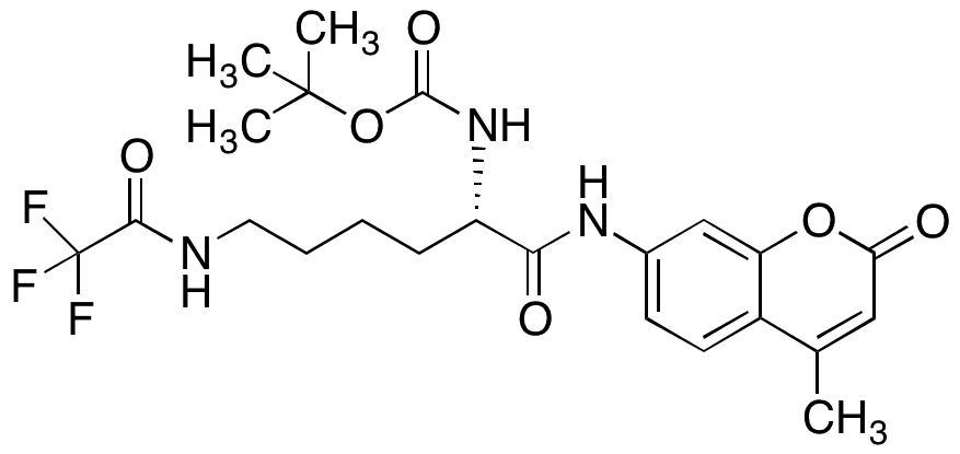 Boc-Lys(Tfa)-AMC - Chemical structure and product image