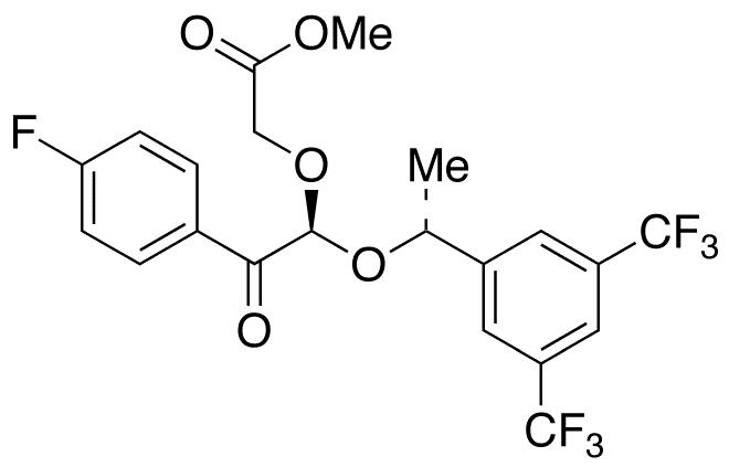 2-[(1S)-1-[(1R)-1-[3,5-Bis(trifluoromethyl)phenyl]ethoxy]-2-(4-fluorophenyl)-2-oxoethoxy]acetic Acid Methyl Ester - Chemical structure and product image
