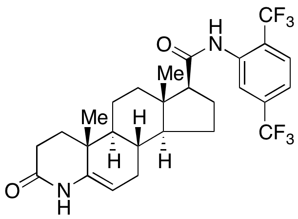 (17beta)-N-[2,5-Bis(trifluoromethyl)phenyl]-3-oxo-4-azaandrost-5-ene-17-carboxamide - Chemical structure and product image