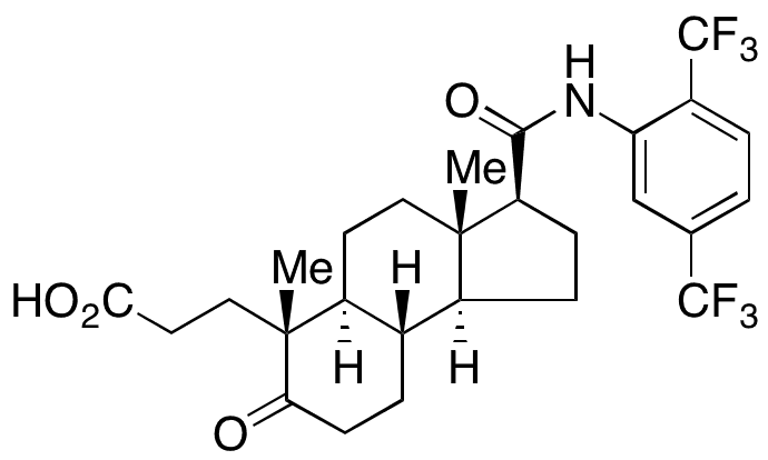 (3S,3aS,5aS,6R,9aS,9bS)-3-[[[2,5-Bis(trifluoromethyl)phenyl]amino]carbonyl]dodecahydro-3a,6-dimethyl-7-oxo-1H-benz[e]indene-6-propanoic Acid - Chemical structure and product image