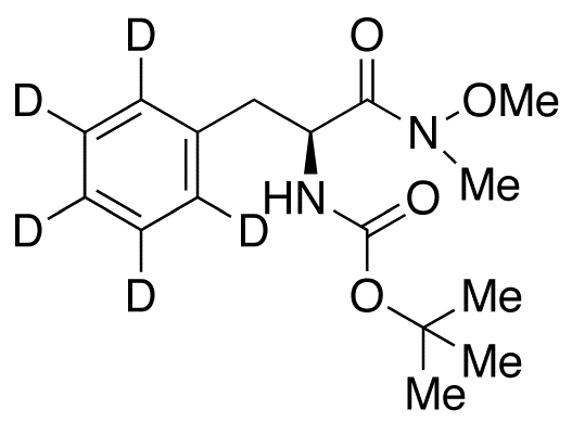 N-Boc-N-methoxy-N-methyl-L-phenyl-d5-alaninamide - Chemical structure and product image