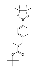 4-(N-Boc-N-methylaminomethyl)phenylboronic acid pinacol ester - Chemical structure and product image