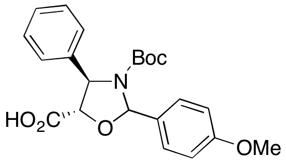 (4R,5S)-(N-Boc)-2-(4-methoxyphenyl)-4-phenyl-5-oxazolidinecarboxylic Acid - Chemical structure and product image