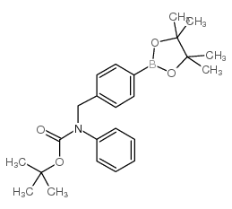 4-(N-Boc-phenylaminomethyl)phenylboronic Acid Pinacol Ester - Chemical structure and product image