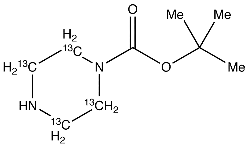 N-Boc-piperazine-13C4 - Chemical structure and product image