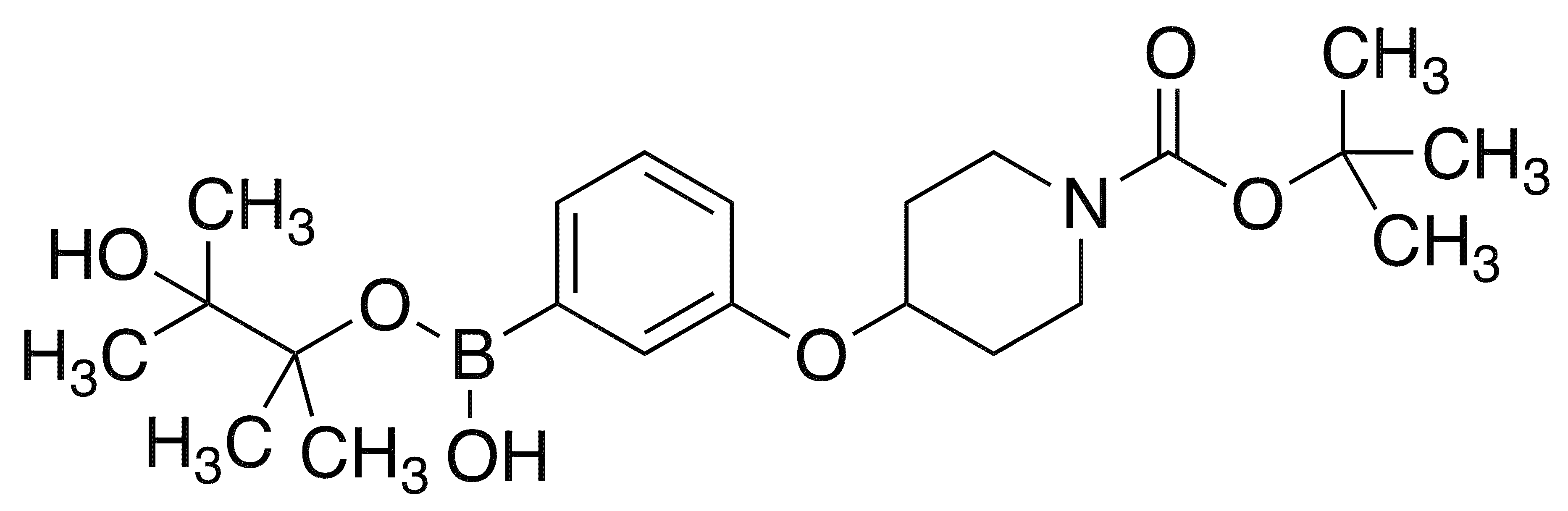 3-(N-BOC-Piperidin-4-yloxy)phenylboronic acid pinacol ester - Chemical structure and product image