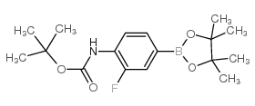 4-(BOC-amino)-3-fluorophenyl boronic acid, pinacol ester - Chemical structure and product image