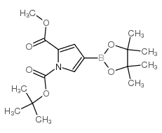 1-BOC-2-(methoxycarbonyl)pyrrole-4-boronic acid, pinacol ester - Chemical structure and product image