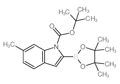 1-BOC-6-methylindole-2-boronic acid, pinacol ester - Chemical structure and product image