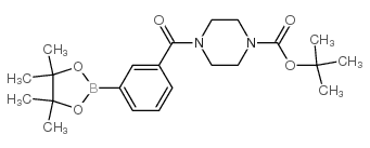 3-(4-Boc-piperazine-1-carbonyl)phenylboronic acid pinacol ester - Chemical structure and product image