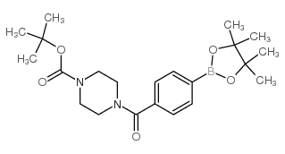 4-(4-Boc-piperazine-1-carbonyl)phenylboronic acid pinacol ester - Chemical structure and product image
