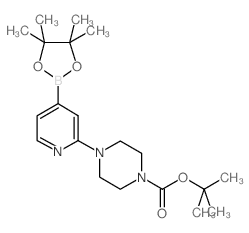 2-(4-BOC-piperazino)pyridine-4-boronic acid, pinacol ester - Chemical structure and product image