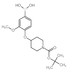 4-(1-BOC-piperidin-4-yloxy)-3-methoxyphenylboronic Acid - Chemical structure and product image