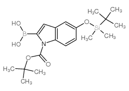 1-BOC-5-TBDMSO-indole-2-boronic acid - Chemical structure and product image