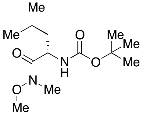 Boc-L-leucine N-Methoxy-N-methylamide - Chemical structure and product image