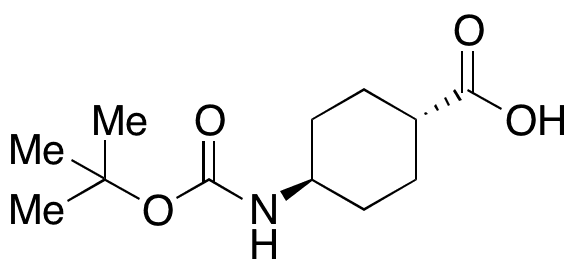 Boc-trans-4-aminocyclohexanecarboxylic acid - Chemical structure and product image