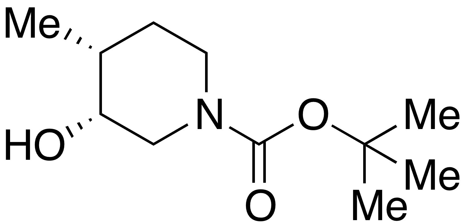 (3R, 4R)-1-Boc-4-methylpiperidin-3-ol - Chemical structure and product image