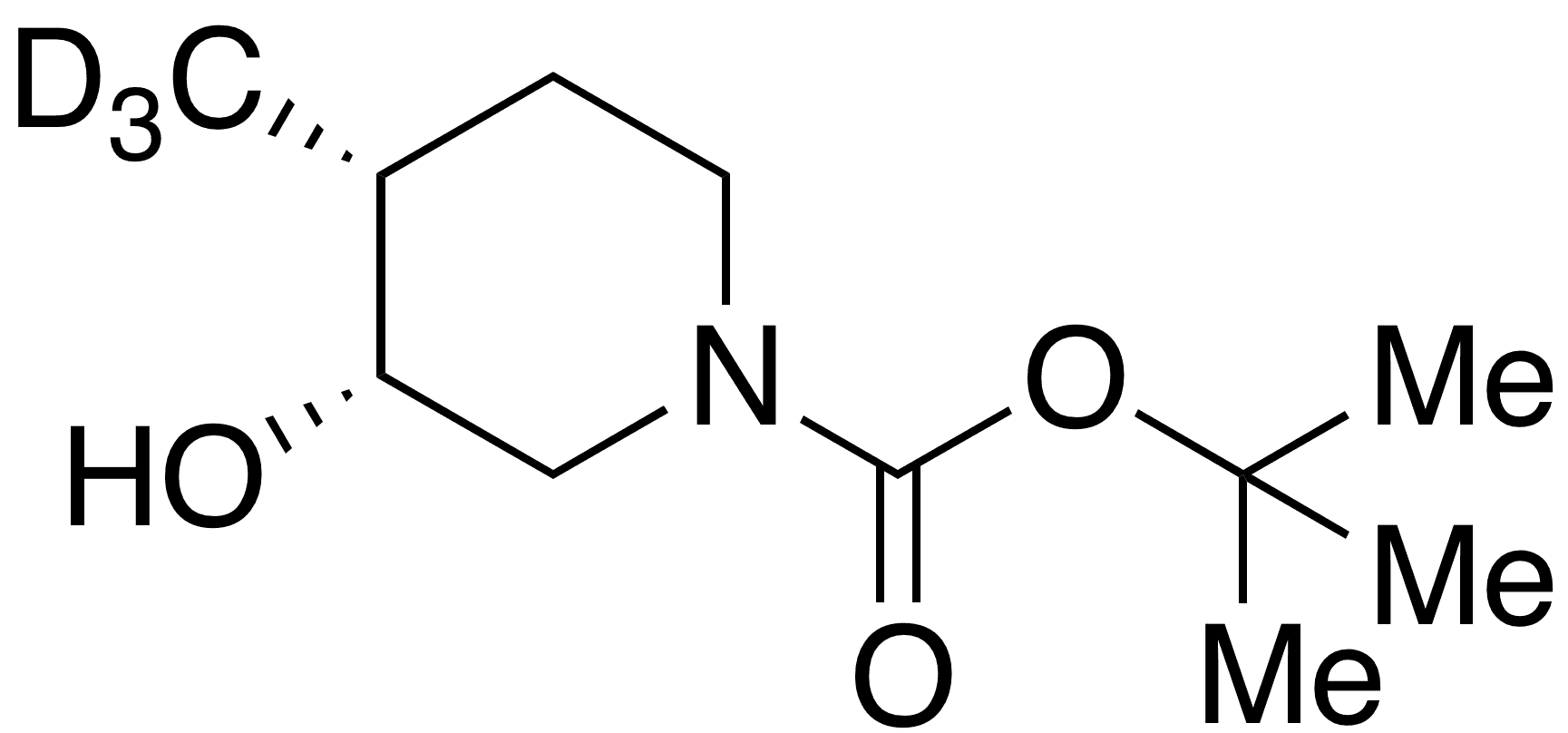 (3R, 4R)-1-Boc-4-methylpiperidin-3-ol-d3 - Chemical structure and product image