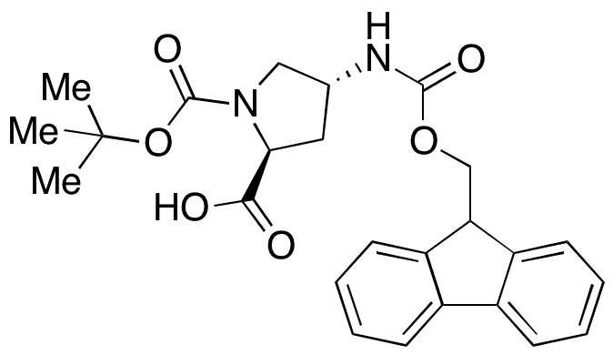 N-Boc-trans-4-N-Fmoc-amino-L-proline - Chemical structure and product image