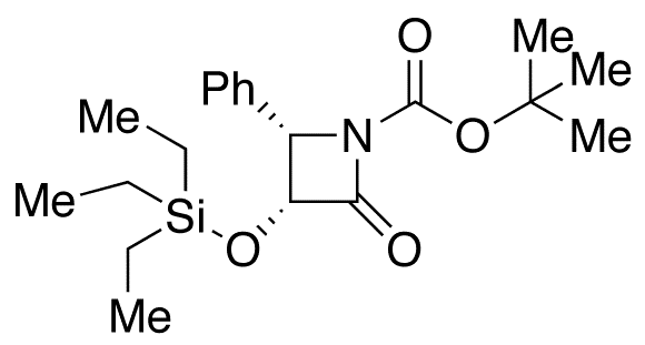(3R,4S)-1-t-Boc-3-[(triethylsilyl)oxy]-4-phenyl-2-azetidinone - Chemical structure and product image