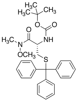 N-Boc-S-tritylcystein-N-methoxy-N-methylamide - Chemical structure and product image