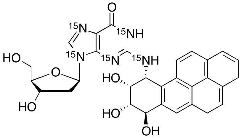 (+/-)-cis-anti-N2-BPDE-dG-15N5 - Chemical structure and product image