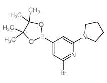 2-Bromo-6-(pyrrolidin-1-yl)pyridine-4-boronic Acid Pinacol Ester - Chemical structure and product image
