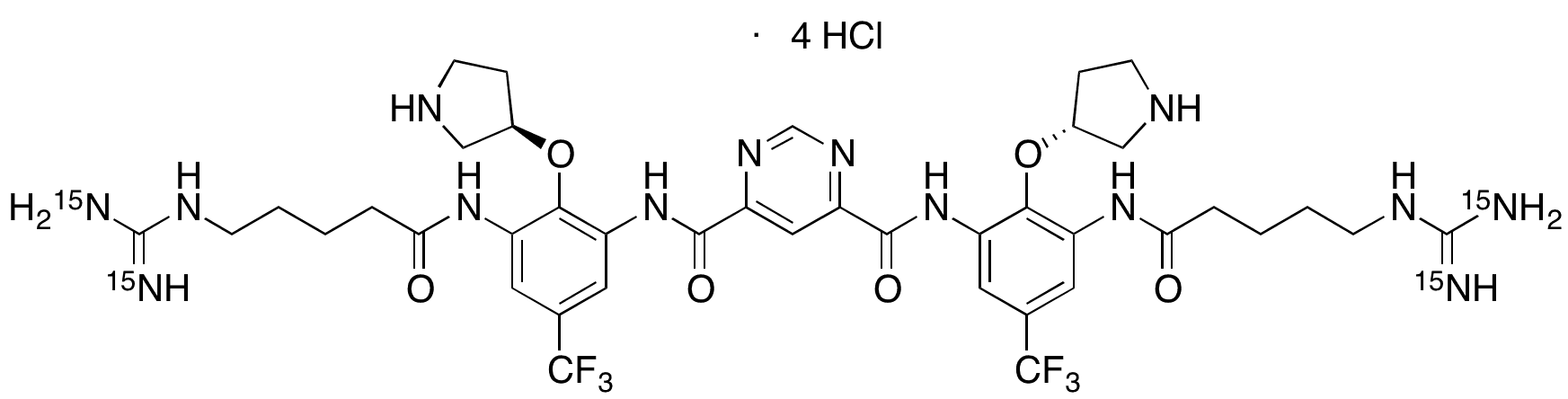 Brilacidin-15N4 Tetrahydrochloride - Chemical structure and product image