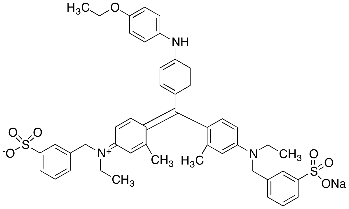Brilliant Blue G - Chemical structure and product image