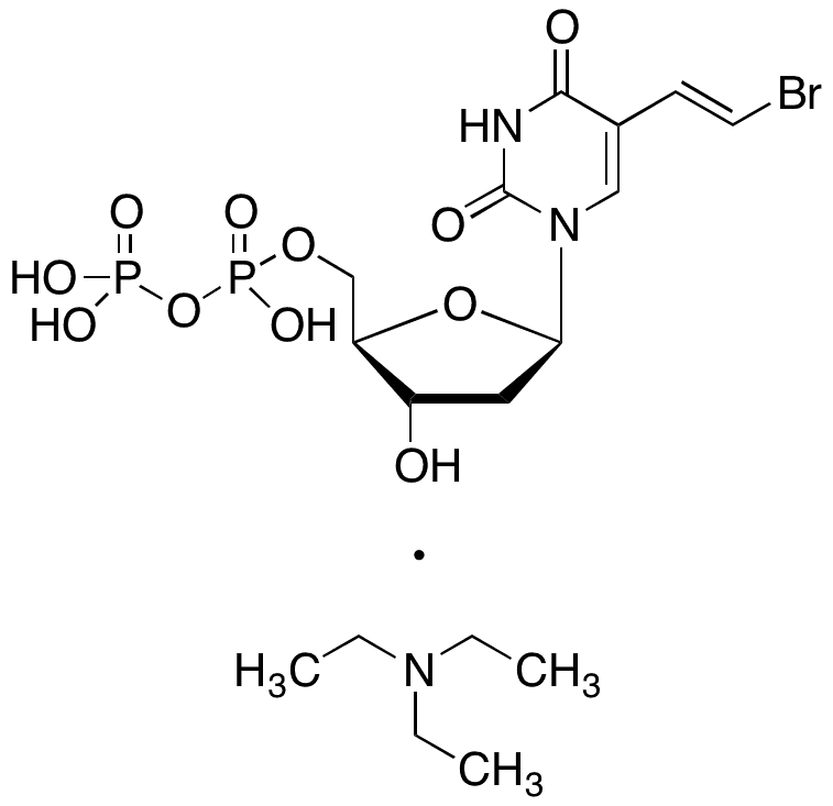 Brivudine 5-Diphosphate Tristriethyl Ammonium Salt - Chemical structure and product image