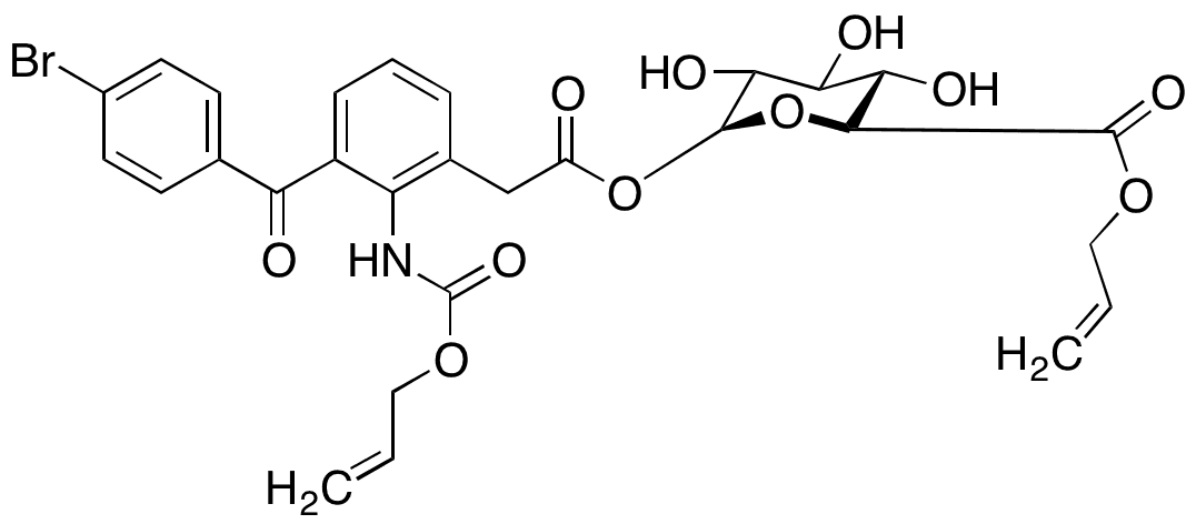 Bromfenac N-Allyloxycarbonyl Allyl-Î±-D-glucuronide - Chemical structure and product image