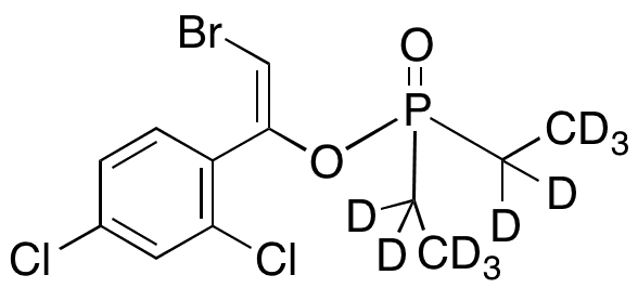 2-Bromo-1-(2,4-dichlorophenyl)ethenyldi(ethyl-1,1,2,2,2-d5) Ester Phosphoric Acid - Chemical structure and product image
