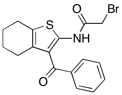 2-(2-Bromoacetamide)-3-benzoyl-4,5,6,7-tetrahydrobenzo[b]thiophene - Chemical structure and product image