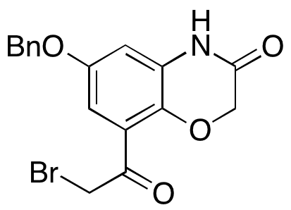 8-(Bromoacetyl)-6-(phenylmethoxy)-2H-1,4-benzoxazin-3(4H)-one - Chemical structure and product image