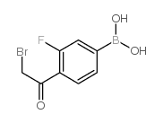 4-Bromoacetyl-3-fluorophenylboronic acid - Chemical structure and product image