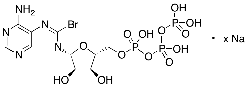 8-Bromoadenosine 5â€™-Triphosphate Sodium Salt - Chemical structure and product image