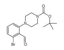 2-Bromo-6-(4-BOC-piperazino)benzaldehyde - Chemical structure and product image