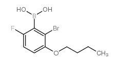 2-Bromo-3-butoxy-6-fluorophenylboronic Acid - Chemical structure and product image