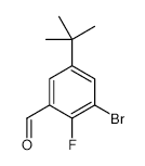 3-Bromo-5-t-butyl-2-fluorobenzaldehyde - Chemical structure and product image