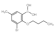 3-Bromo-2-butoxy-5-methylphenylboronic acid - Chemical structure and product image