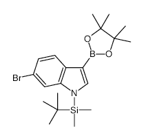 6-Bromo-1-(t-butyldimethylsilanyl)indole-3-boronic acid pinacol ester - Chemical structure and product image
