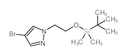 4-Bromo-1-(2-(t-butyldimethylsilyloxy)ethyl)pyrazole - Chemical structure and product image