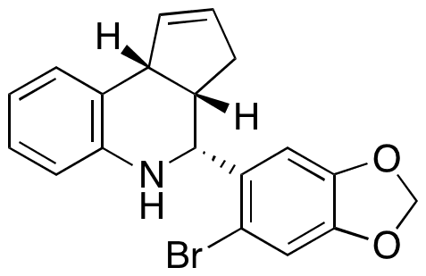 (3aS,4R,9bR)-4-(6-Bromo-1,3-benzodioxol-5-yl)-3a,4,5,9b-tetrahydro-3H-cyclopenta[c]quinoline - Chemical structure and product image