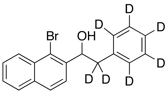 1-Bromo-alpha-benzyl-2-naphthalenemethanol-d7 - Chemical structure and product image